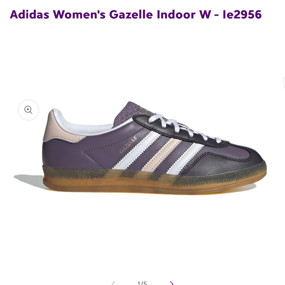 Adidas Women's Gazelle Indoor Purple Sneakers LE2956